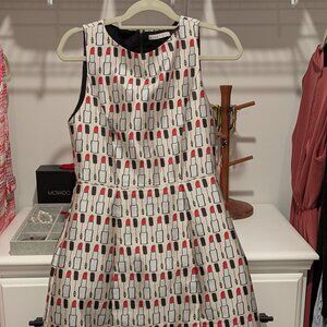 Alice + Olivia Lindsey Lipstick Fit & Flare Mini Cocktail Dress Size 6